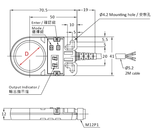 RIKO 環形近接開關 SID05-KP2 RIKO 環形近接開關 SID05-KP2