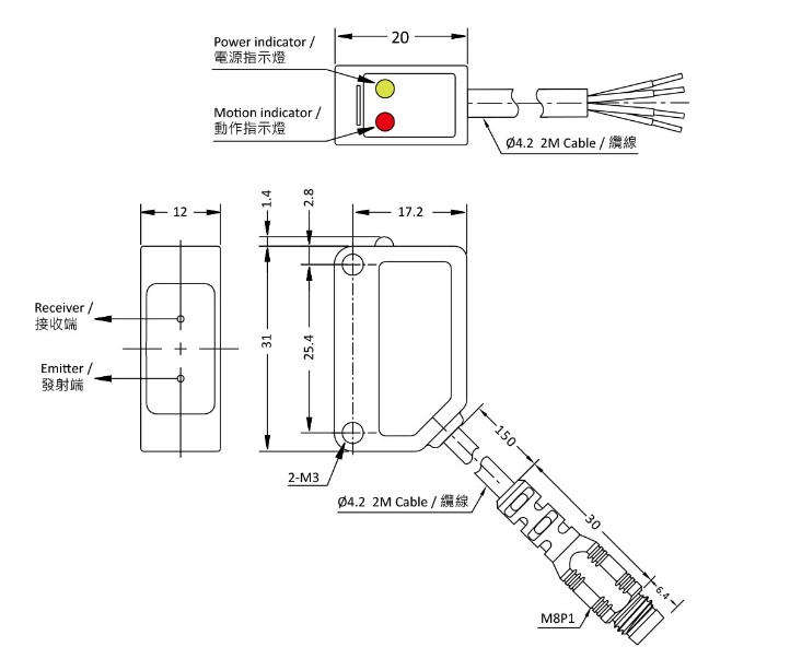 RIKO 小方形光電 PK3-10NP RIKO 小方形光電 PK3-10NP
