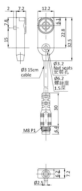 RIKO 方形電感式近接開關 JN04-N