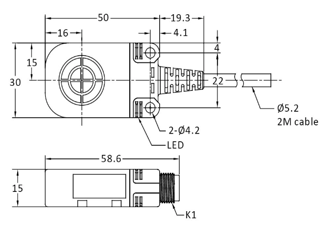 RIKO 耐彎抗拉方形電感式近接開關 PND16-N3