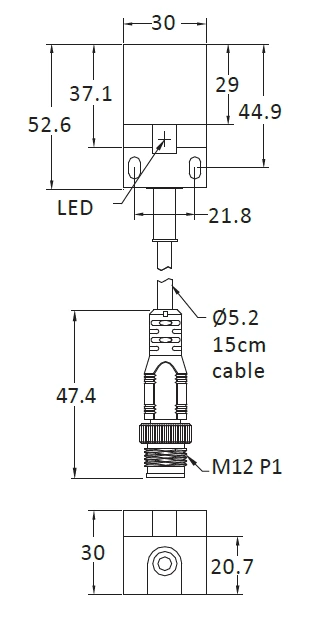 RIKO 方形電感式近接開關 SN18-N3