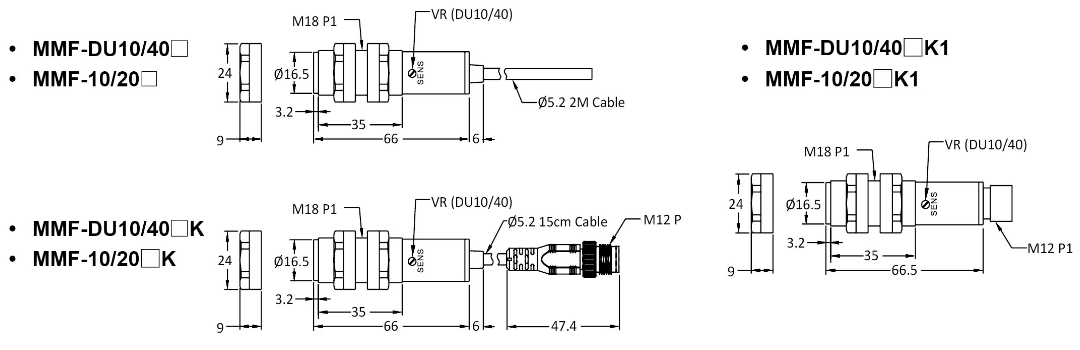 RIKO 金屬外殼光電 MMF-DU10 RIKO 金屬外殼光電 MMF-DU10