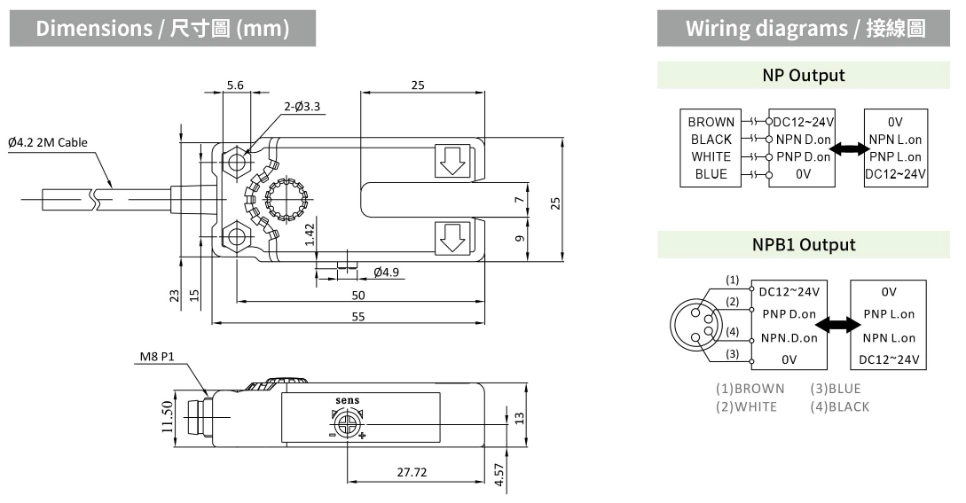 RIKO U型光電開關 SU07-NP RIKO U型光電開關 SU07-NP