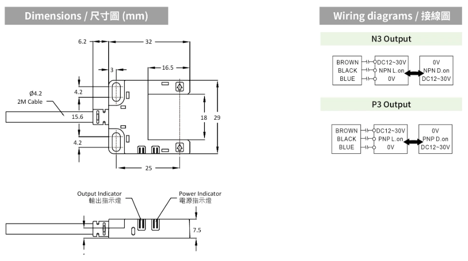 RIKO U型光電開關 SU18-N3 RIKO U型光電開關 SU18-N3