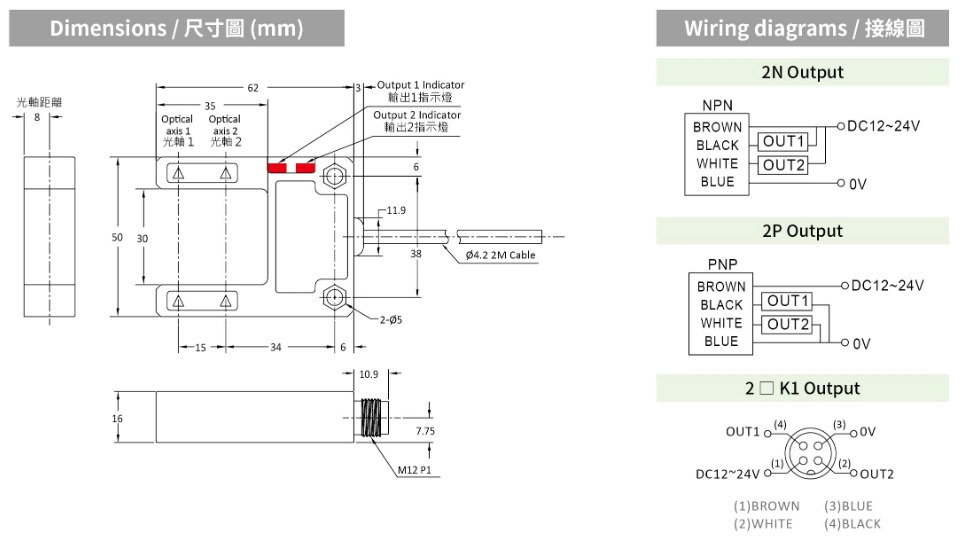 RIKO U型光電開關 SU30-2N RIKO U型光電開關 SU30-2N
