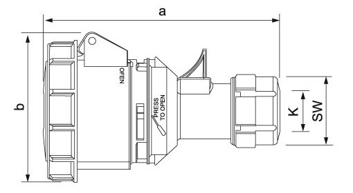 ETAN中間母插座16_32A ETAN中間母插座16_32A